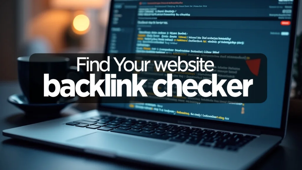 The image shows a website interface displaying backlink data, potentially from Find Your Website Backlink Checker.