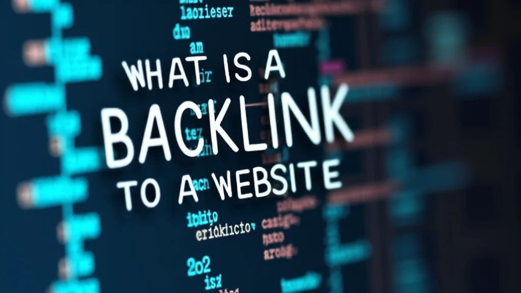 The image shows a connected web of links illustrating what a backlink to a website is.